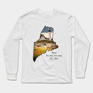 Maine USA Long Sleeve T-Shirt